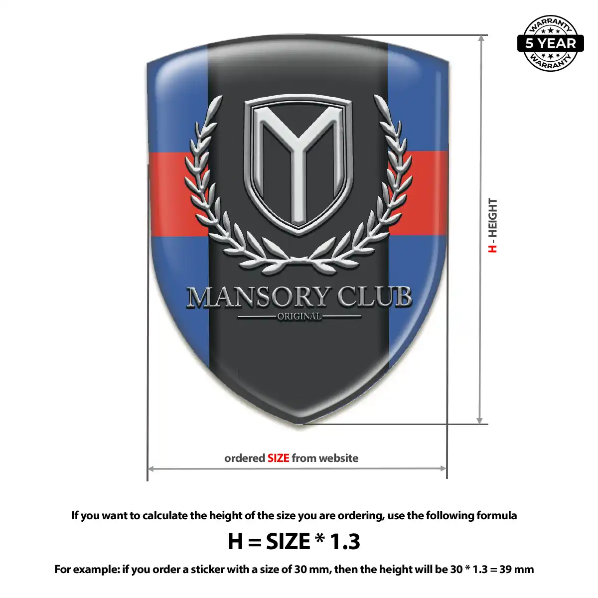 Mansory Epoxy Domed Sticker Deluxe Edition