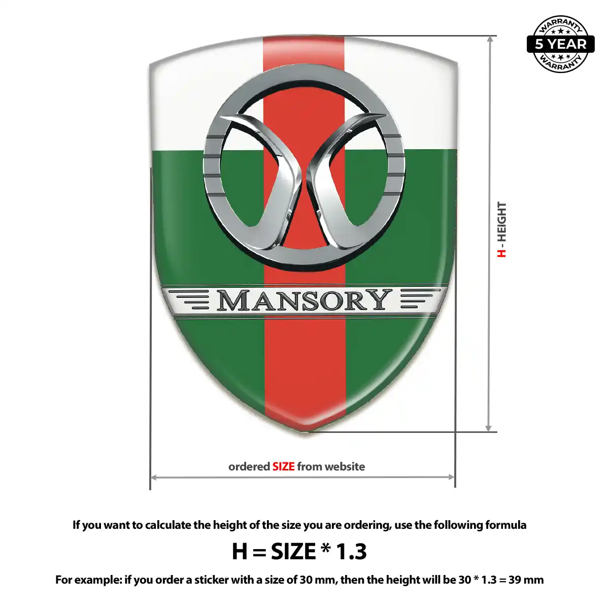 Mansory Epoxy Domed Sticker Exclusive Series