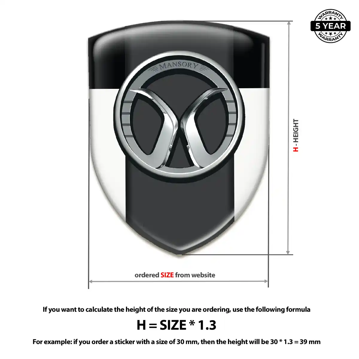 Mansory Gel Badge Sticker Deluxe Edition