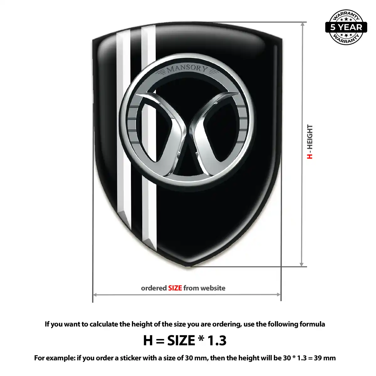 Mansory Gel Badge Sticker Elite Edition