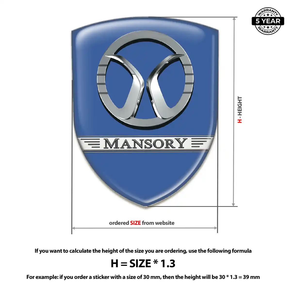 Mansory Gel Badge Sticker Exclusive Series