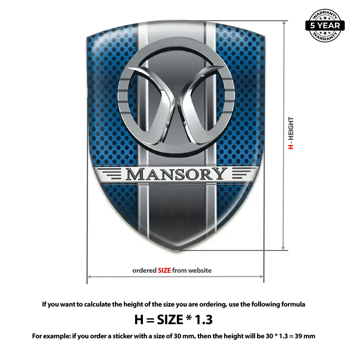 Mansory Gel Badge Sticker Opulent Line