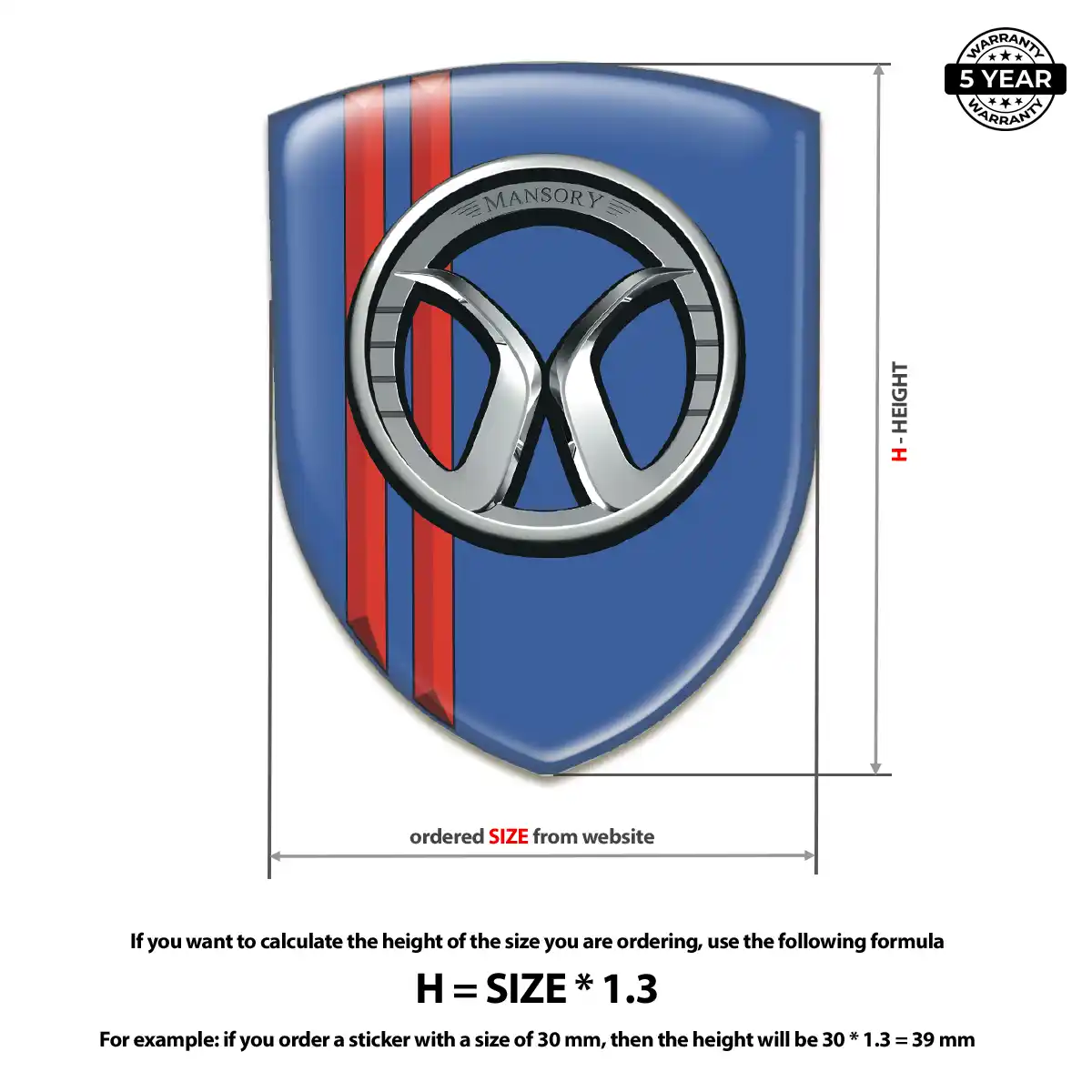 Mansory Gel Badge Sticker Refined Design