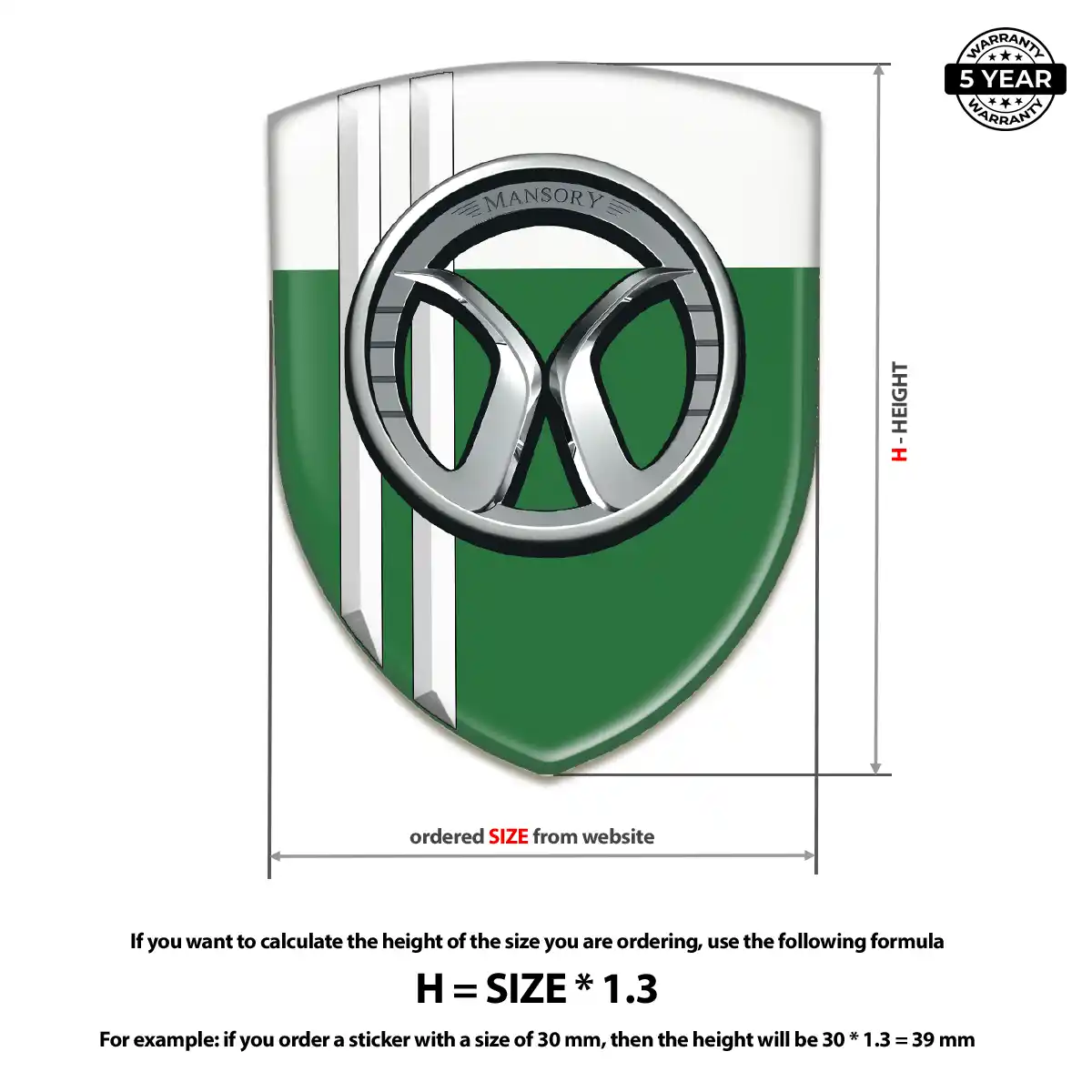 Mansory Gel Badge Sticker Sleek Style