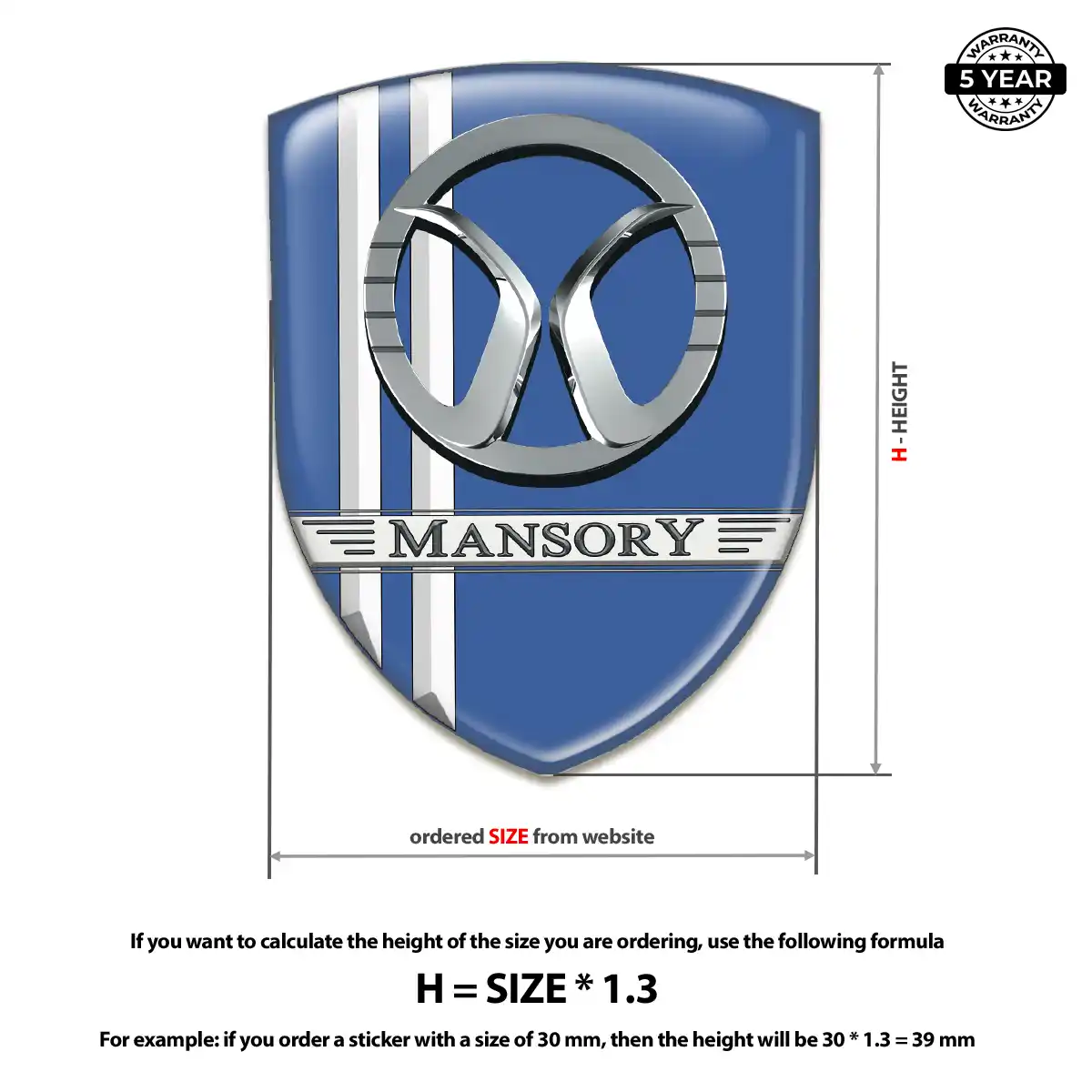 Mansory Gel Badge Sticker Superior Craft
