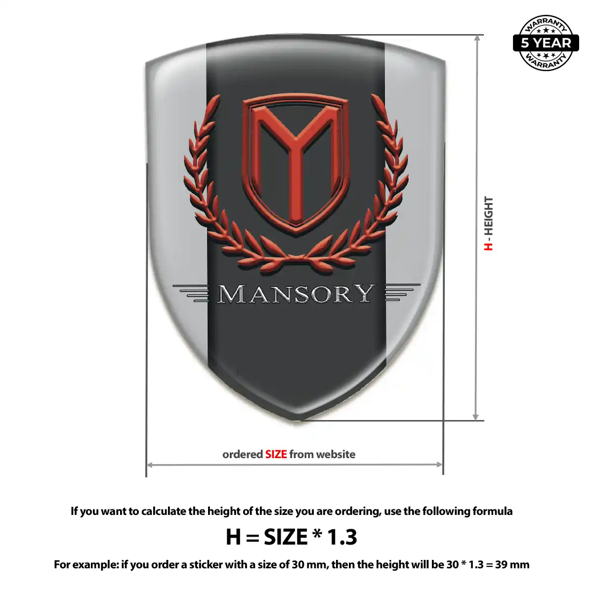 Mansory Gel Emblem Sticker Deluxe Edition