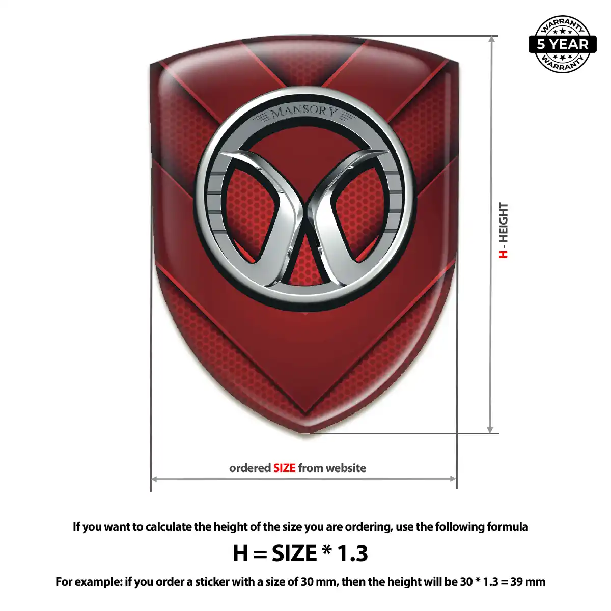 Mansory Gel Emblem Sticker Elite Edition