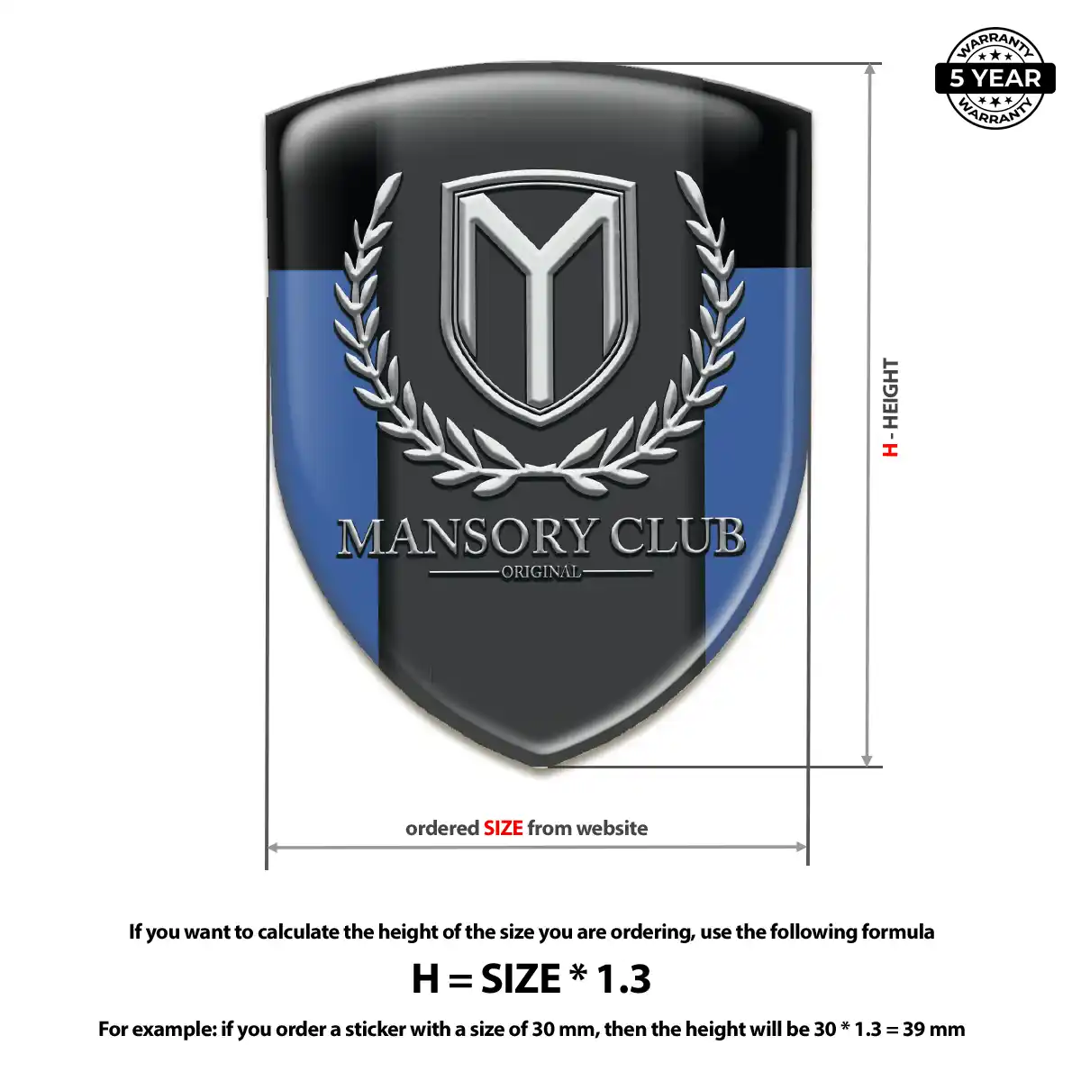 Mansory Gel Emblem Sticker Elite Finish