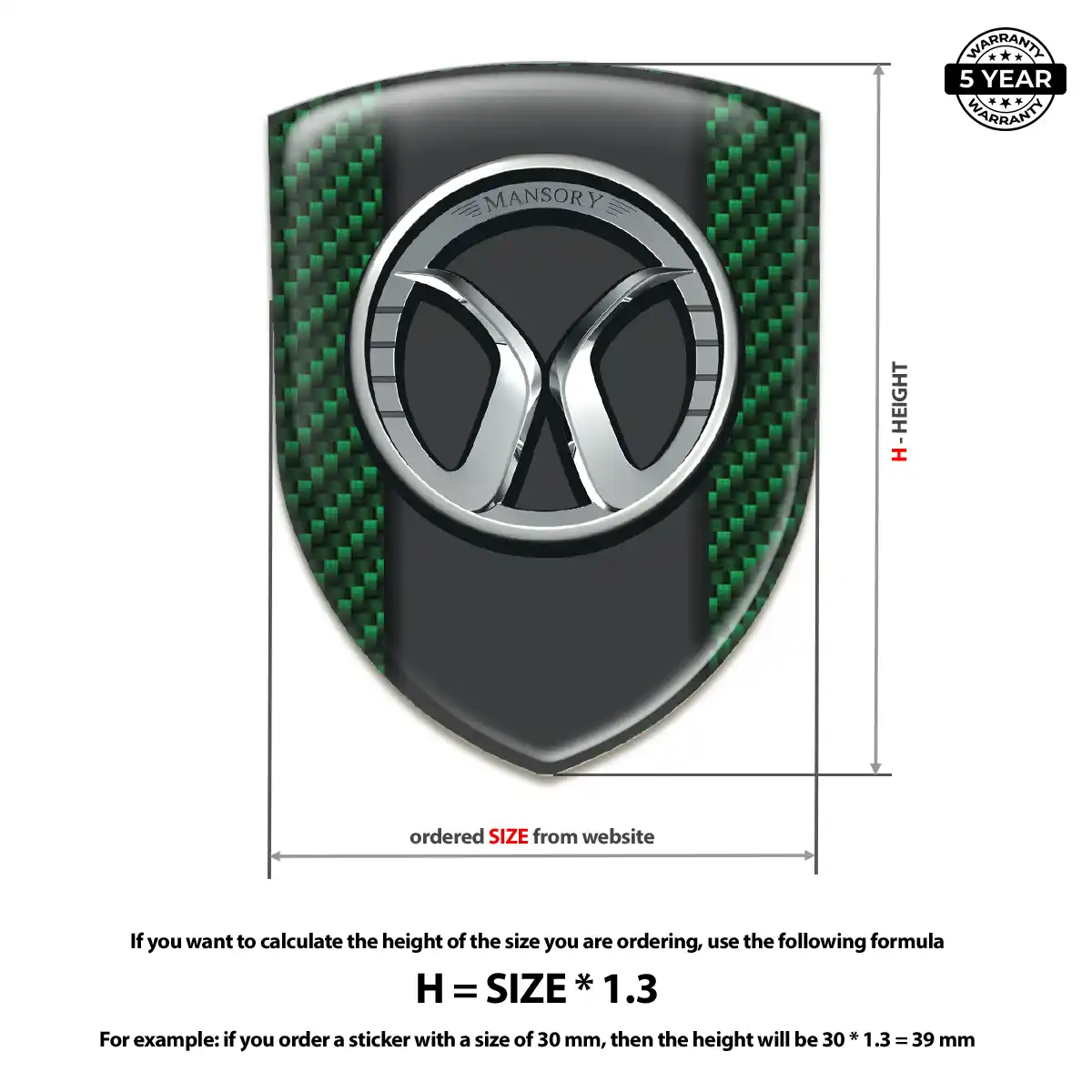 Mansory Gel Emblem Sticker Exclusive Series