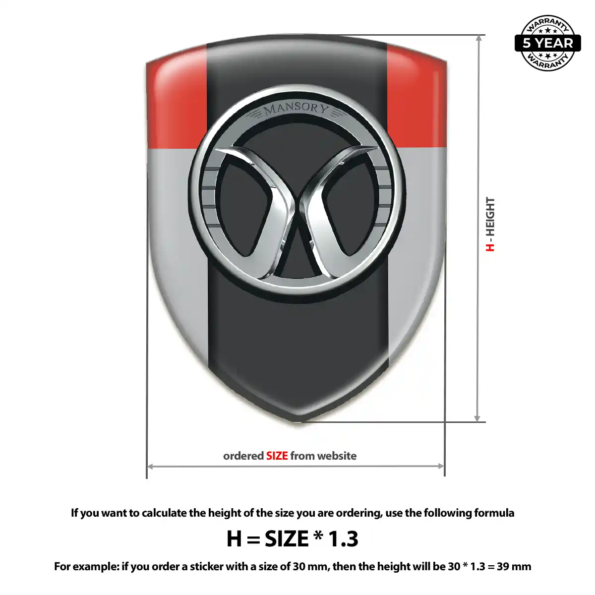 Mansory Gel Emblem Sticker Opulent Line