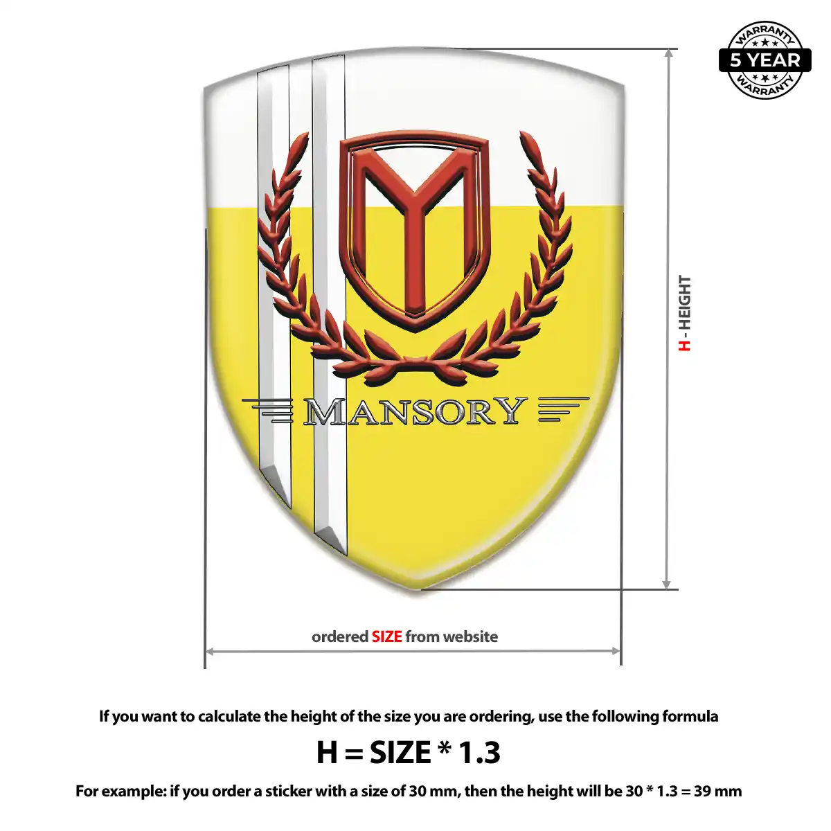 Mansory Gel Emblem Sticker Refined Design