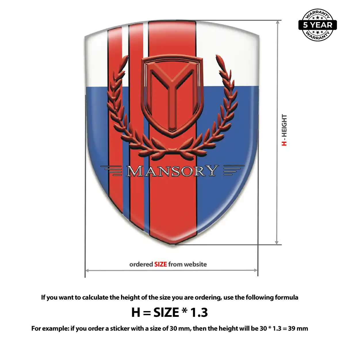Mansory Gel Emblem Sticker Resin Elite