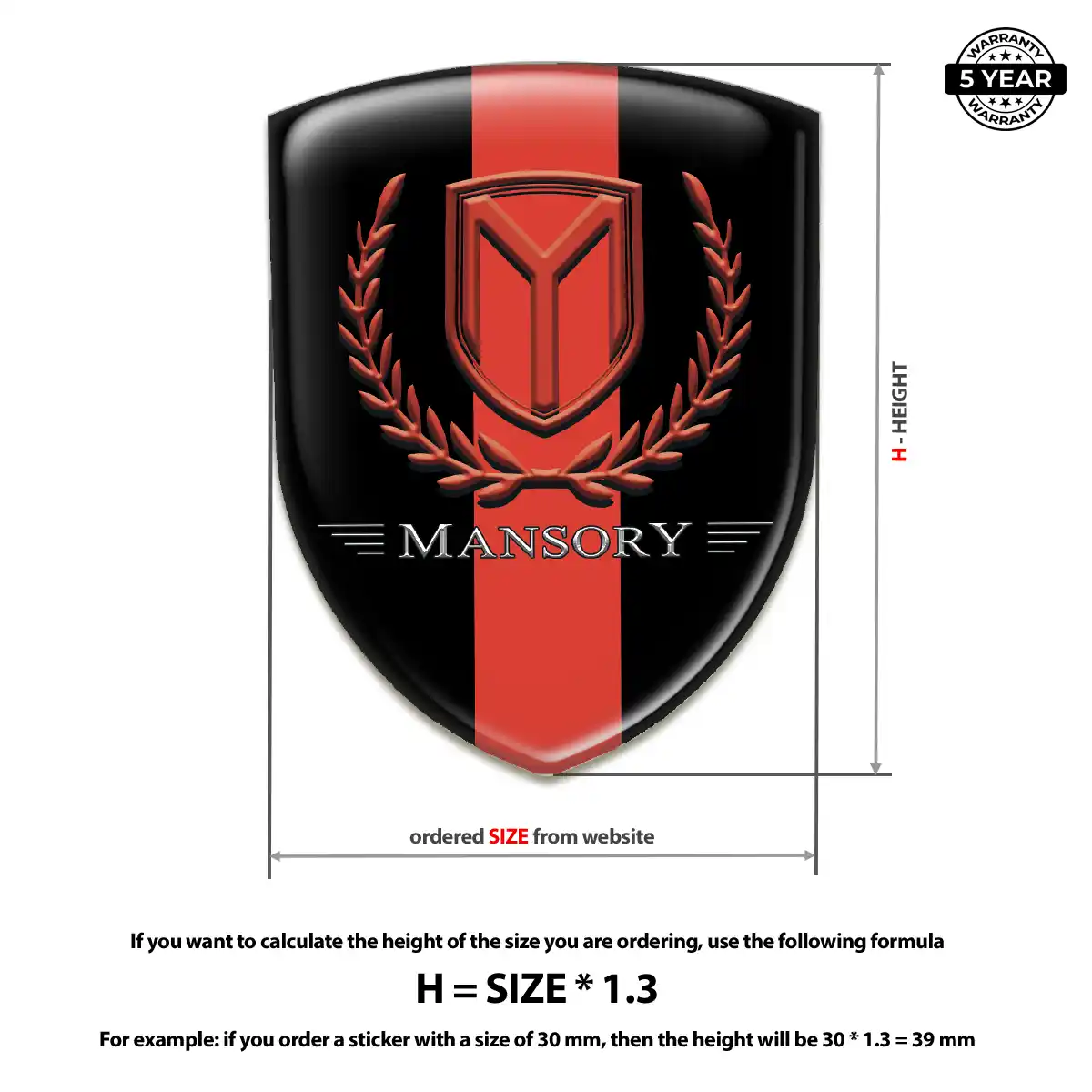 Mansory Gel Emblem Sticker Sleek Style