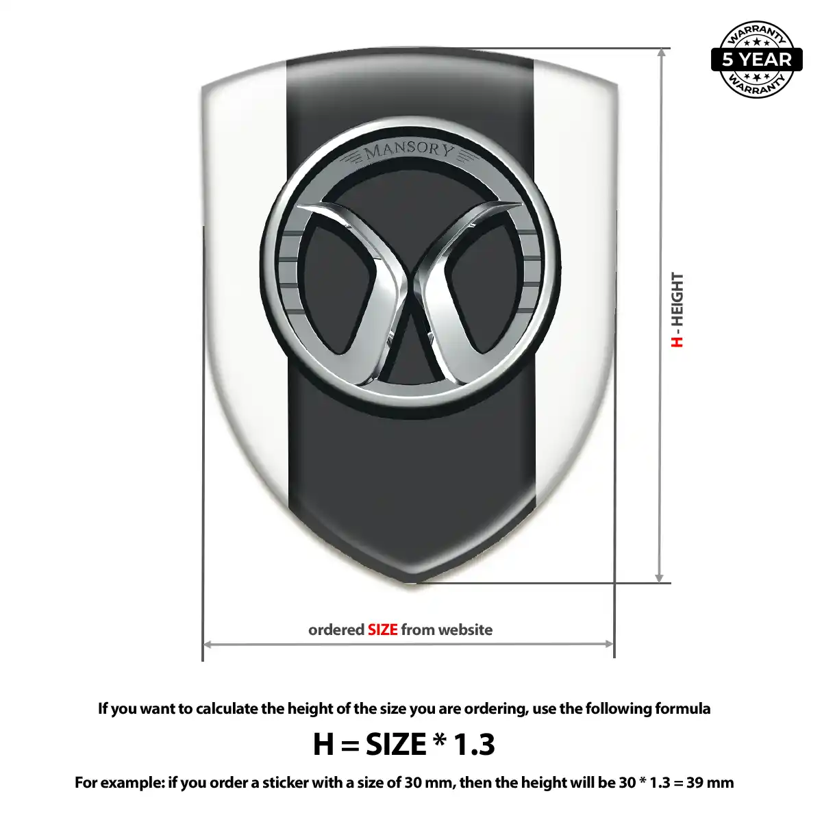 Mansory Gel Emblem Sticker Superior Craft