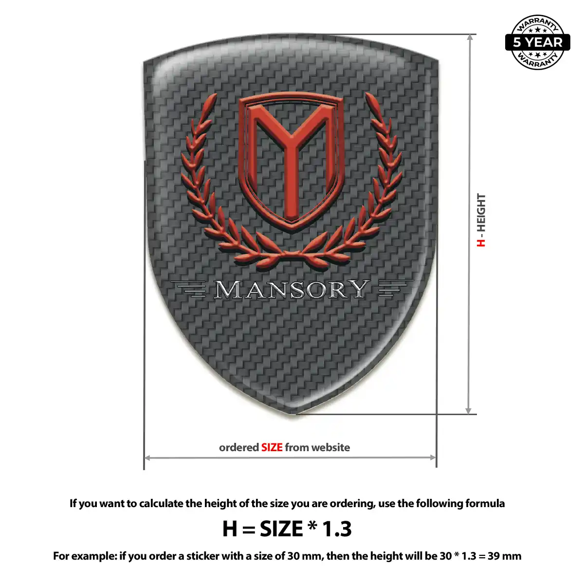 Mansory Logo Badge Elite Finish