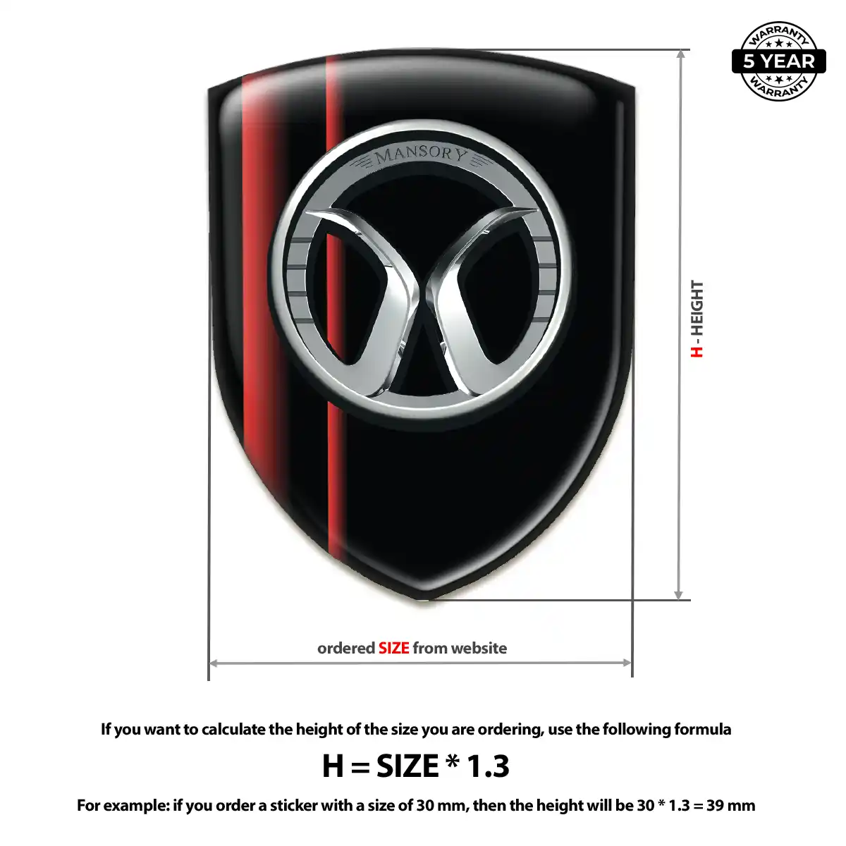 Mansory Logo Badge Noble Edition