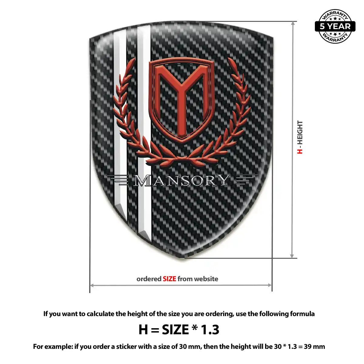 Mansory Logo Badge Resin Luxe