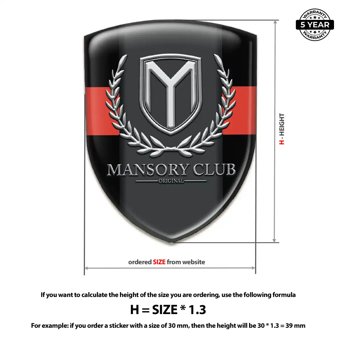 Mansory Logo Emblem Premium Dome