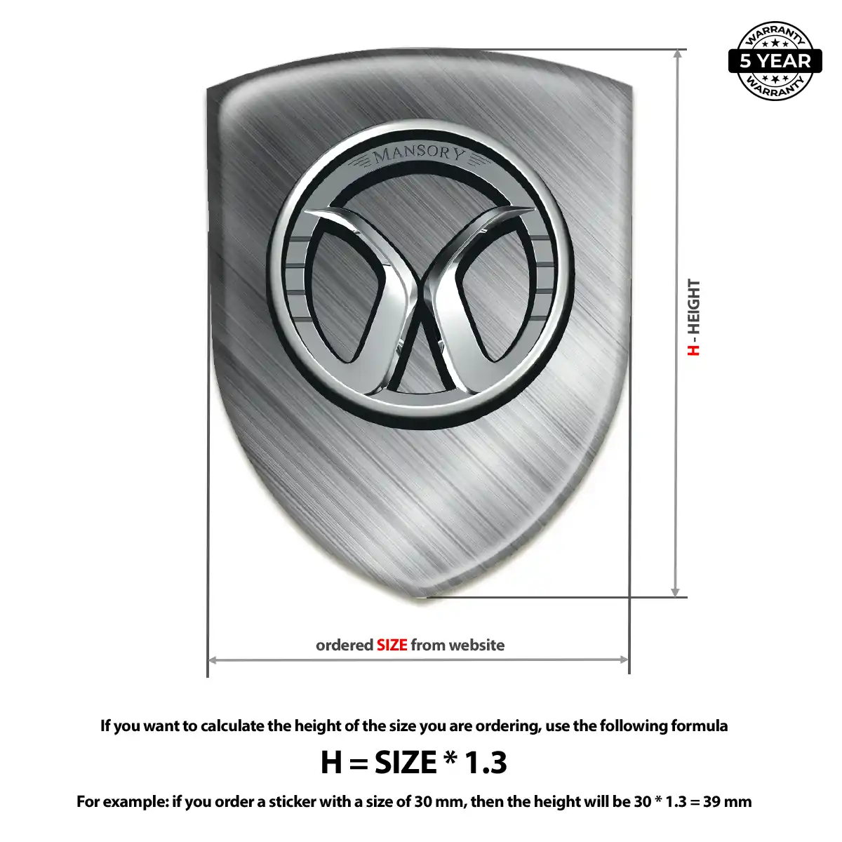 Mansory Logo Emblem Prestige Line