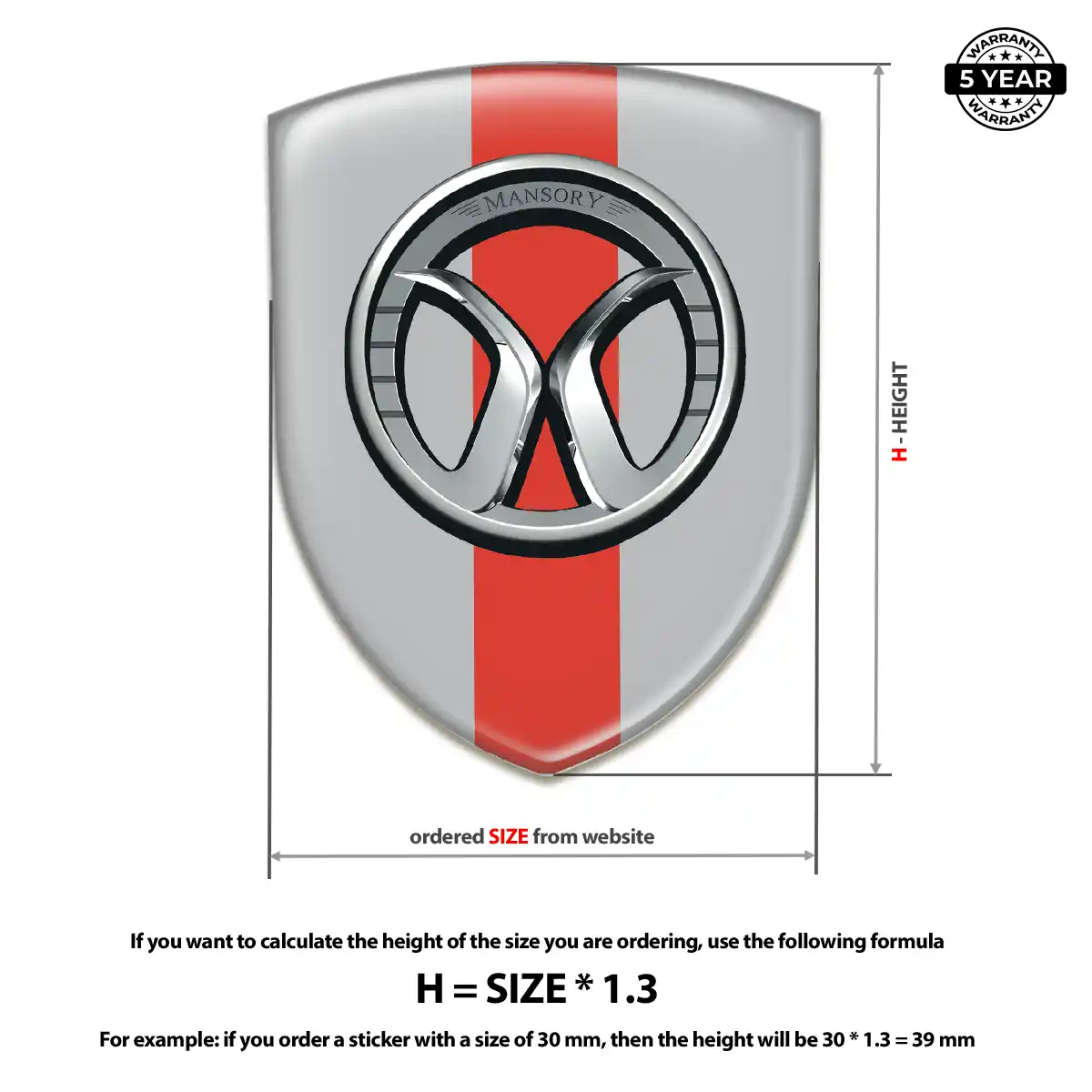 Mansory Logo Emblem Prime Quality