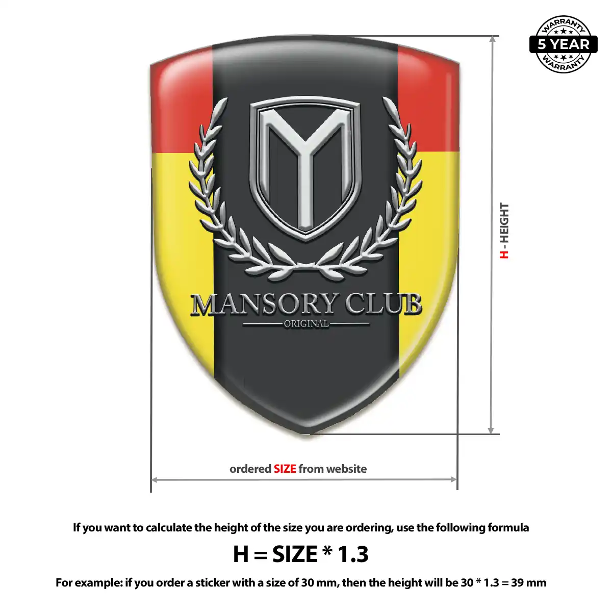 Mansory Logo Emblem Resin Elite