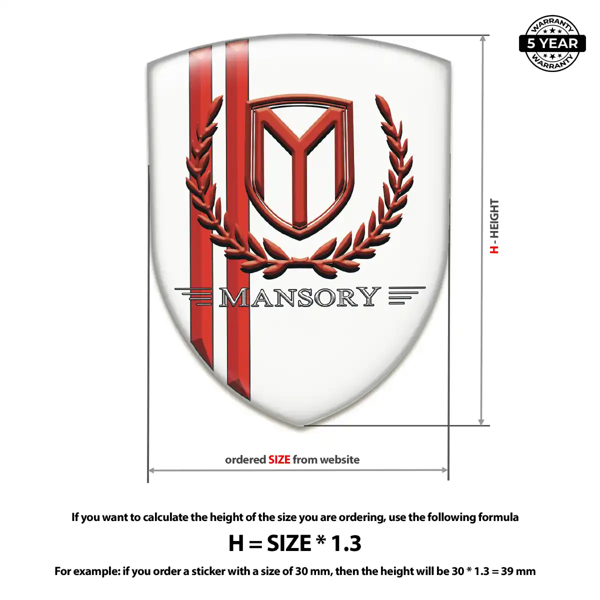 Mansory Logo Sticker Elite Finish