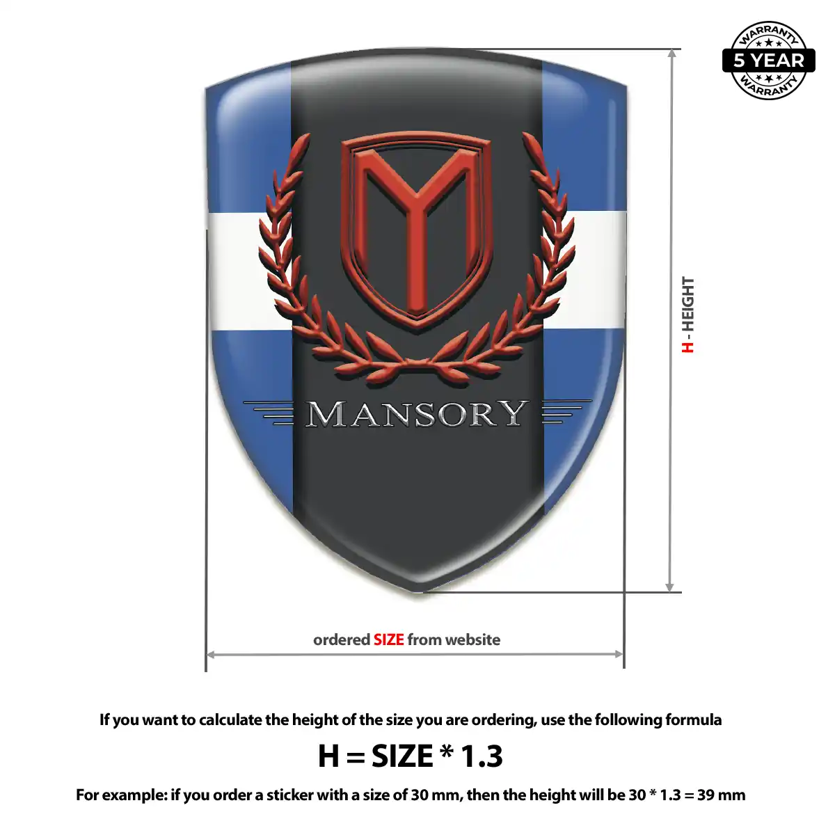 Mansory Logo Sticker Interior Luxe