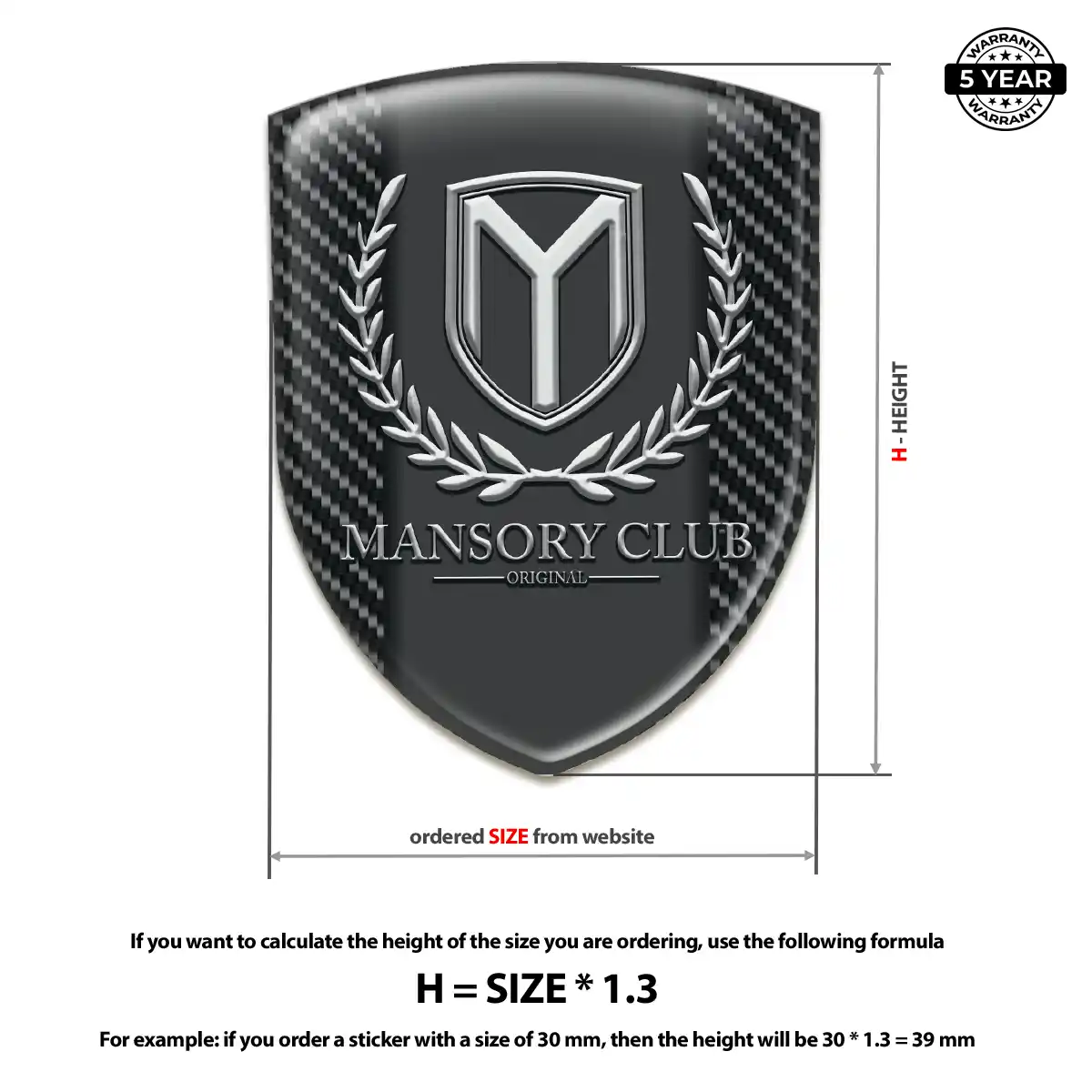 Mansory Logo Sticker Noble Edition