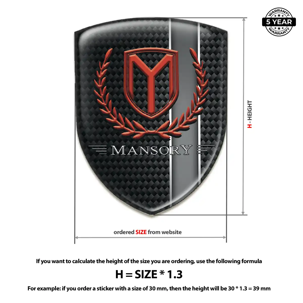 Mansory Logo Sticker Prestige Line