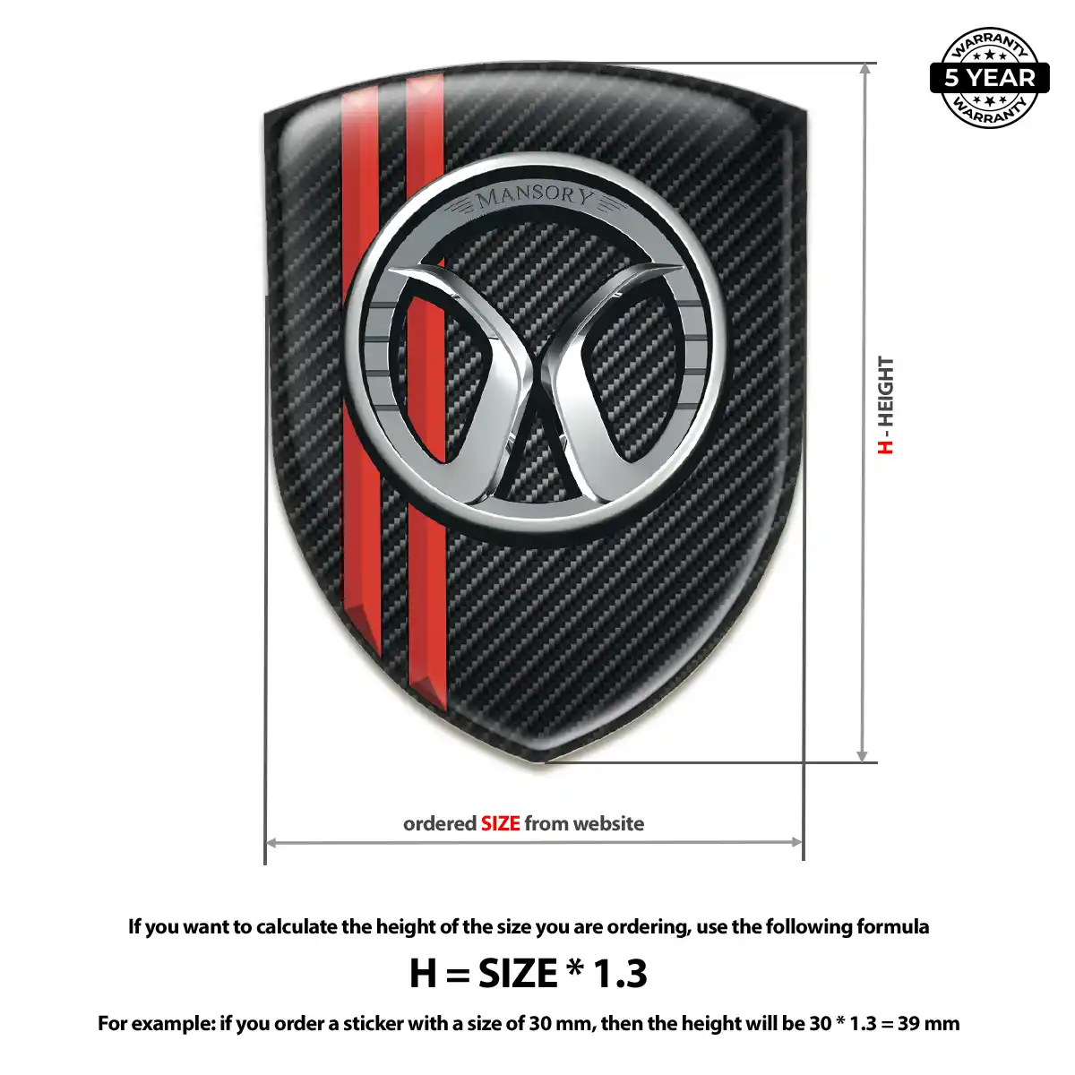 Mansory Logo Sticker Prime Quality