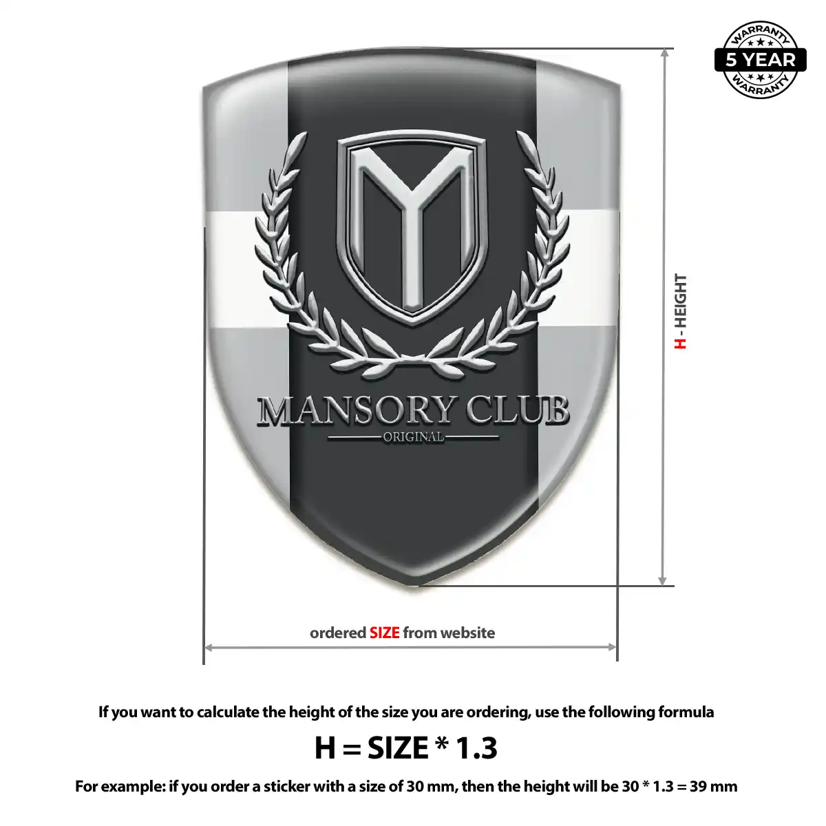 Mansory Logo Sticker Signature Grade
