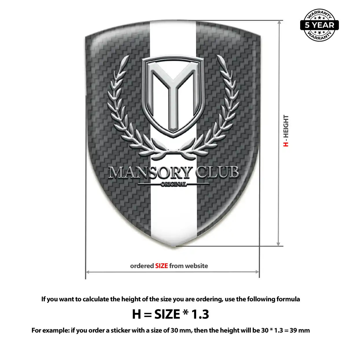 Mansory Logo Sticker Superior Craft