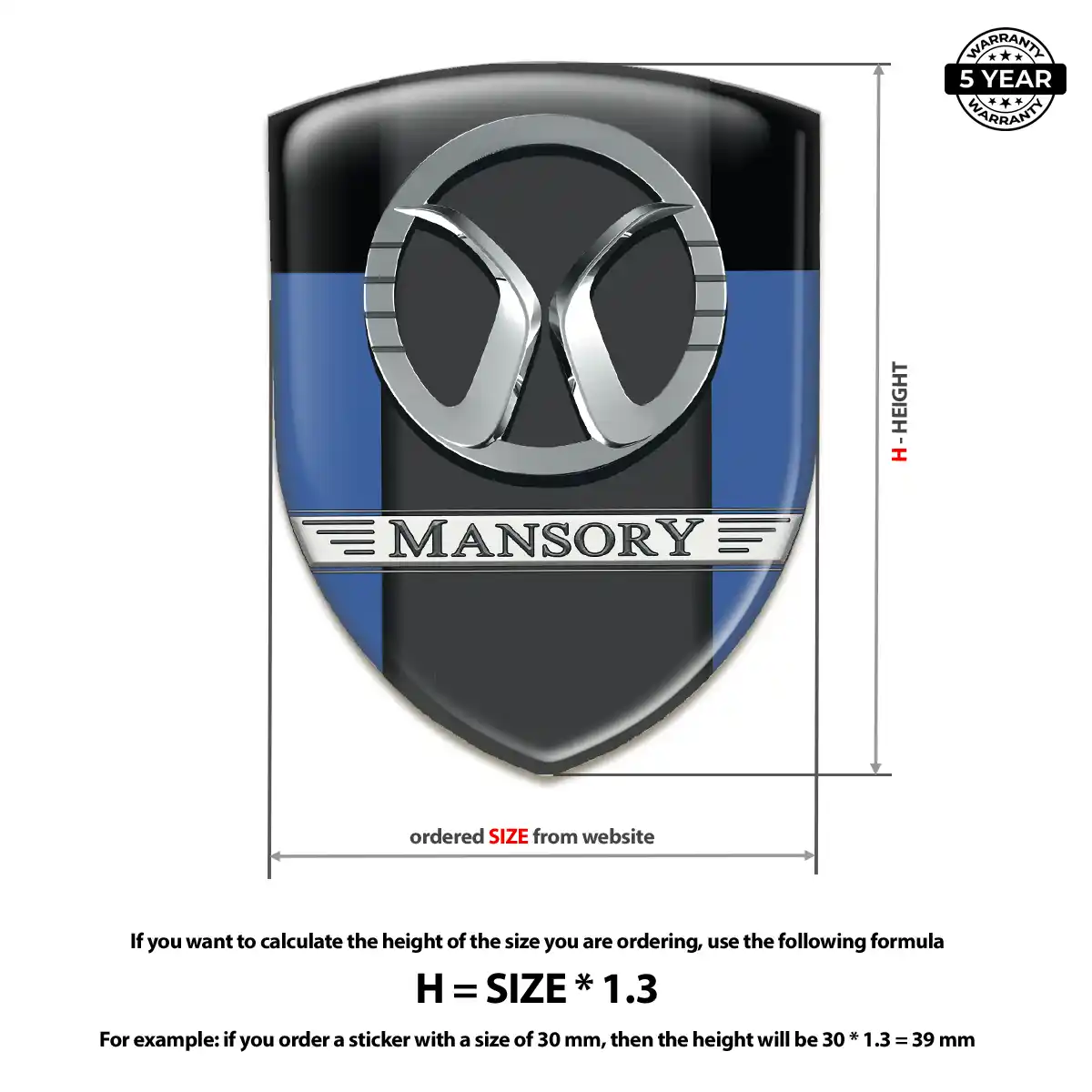 Mansory Resin Badge Sticker Deluxe Edition