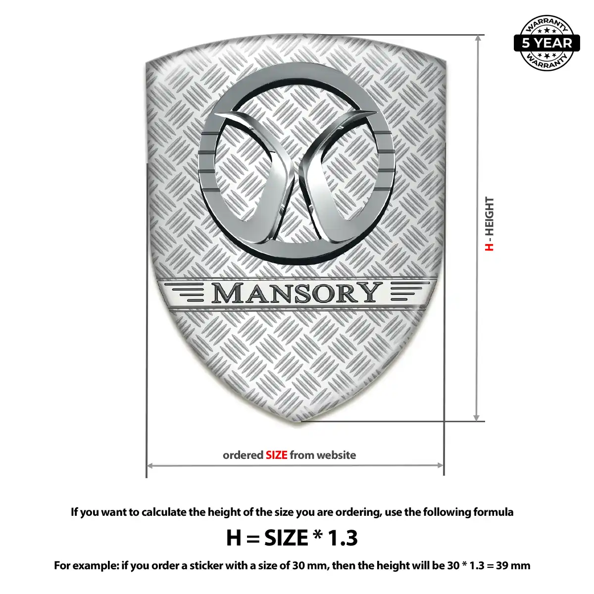 Mansory Resin Badge Sticker Elite Edition