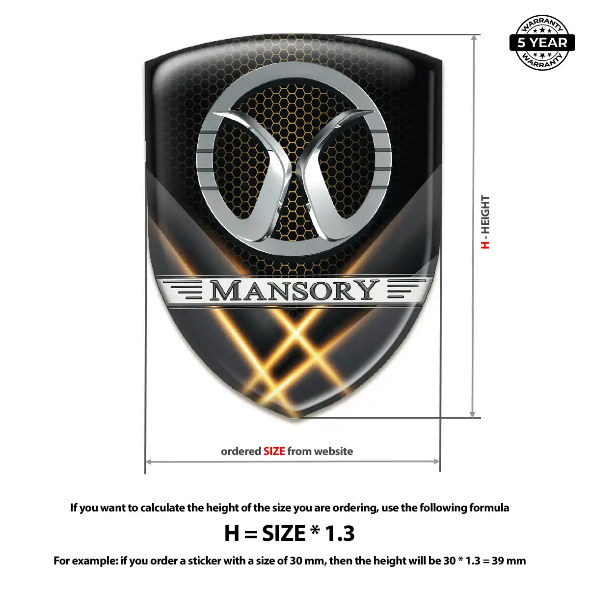 Mansory Resin Badge Sticker Exclusive Series