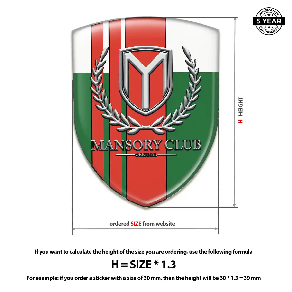 Mansory Resin Badge Sticker Opulent Line