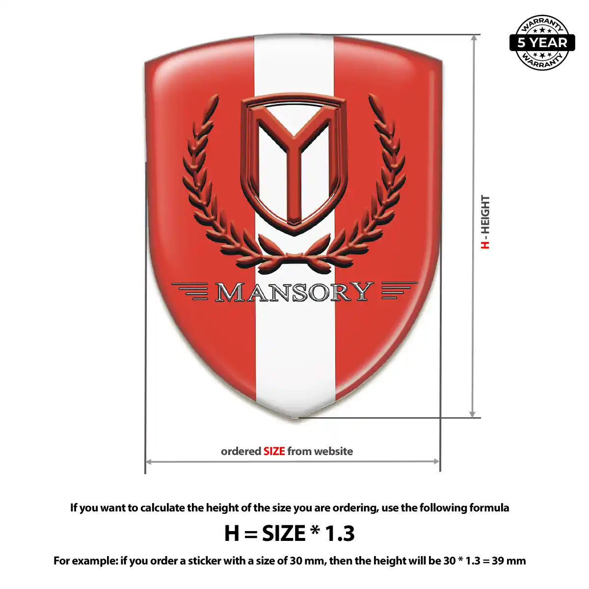 Mansory Resin Badge Sticker Prestige Line