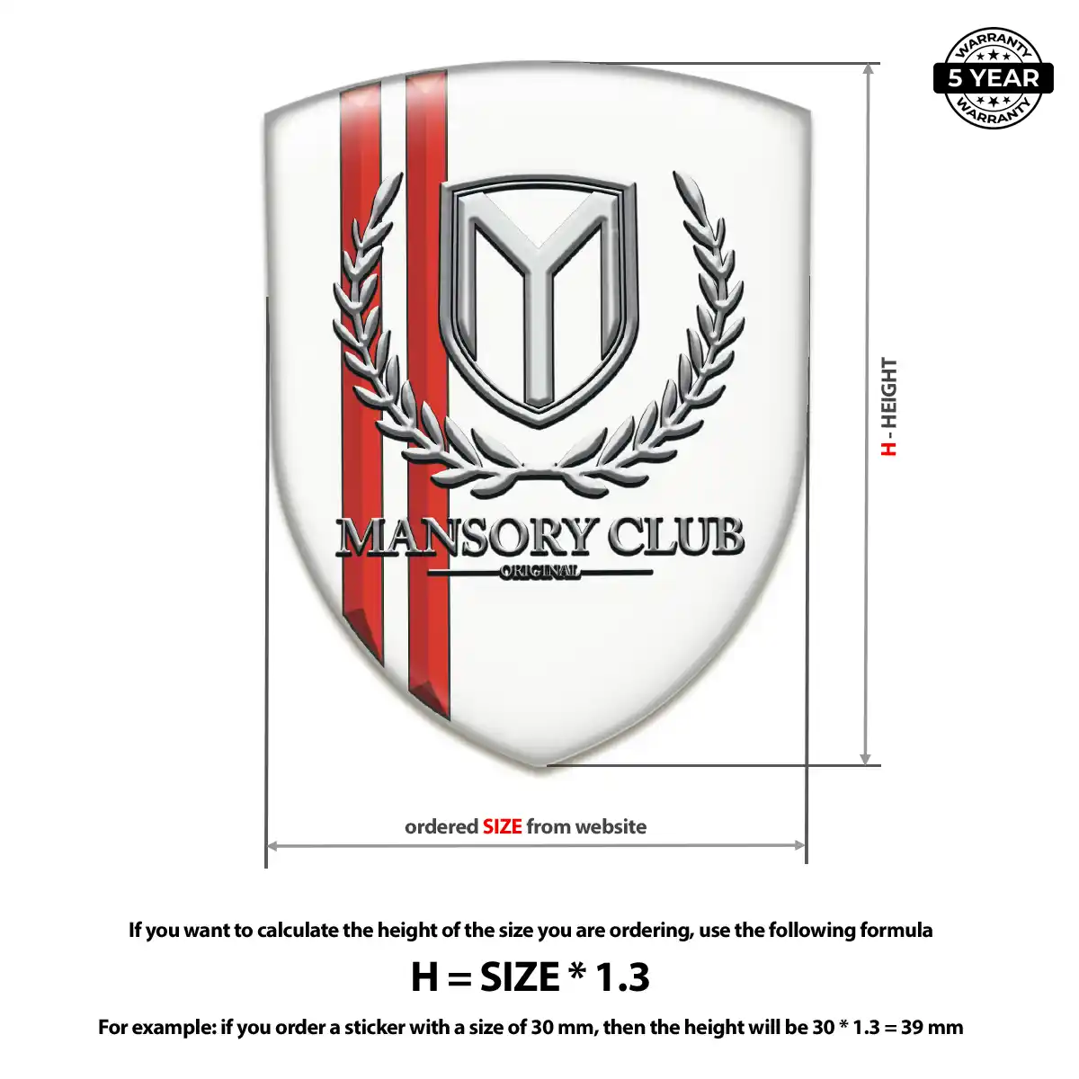 Mansory Resin Badge Sticker Refined Design