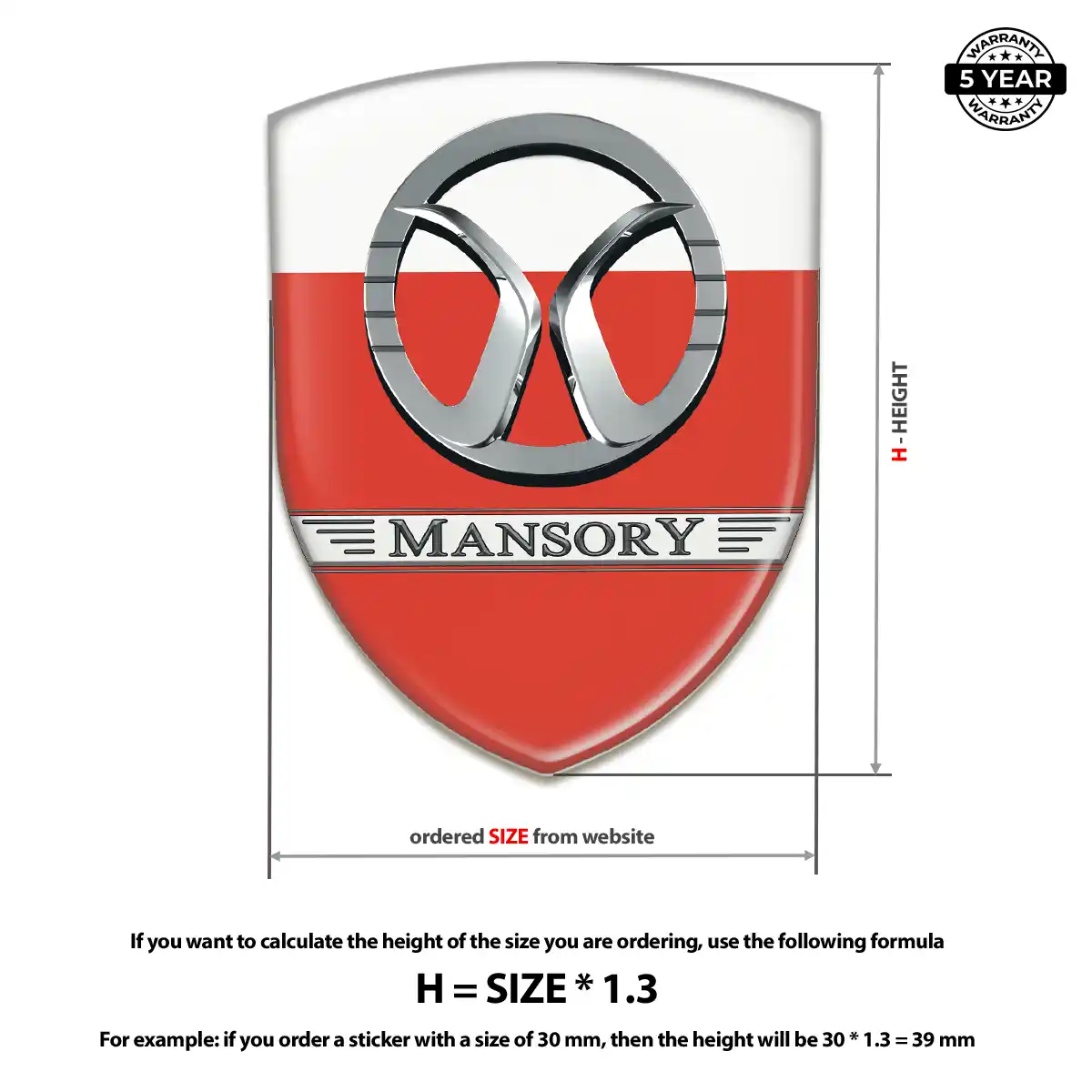Mansory Resin Badge Sticker Sleek Style
