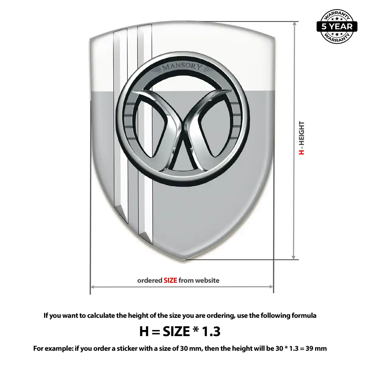 Mansory Resin Emblem Sticker Deluxe Edition