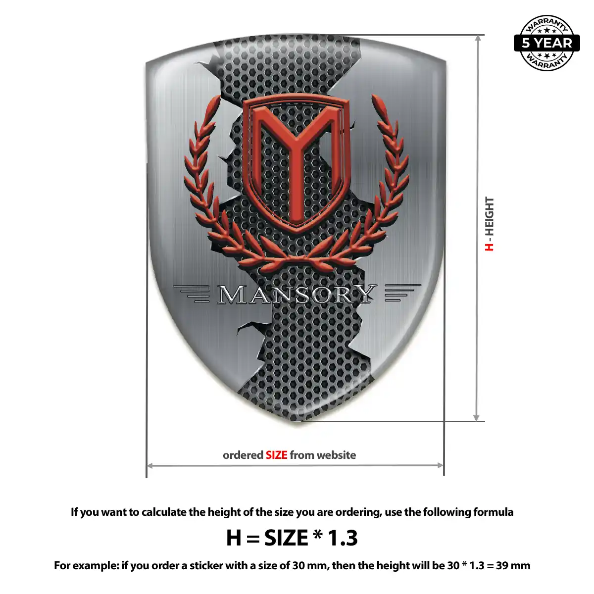 Mansory Resin Emblem Sticker Elite Edition