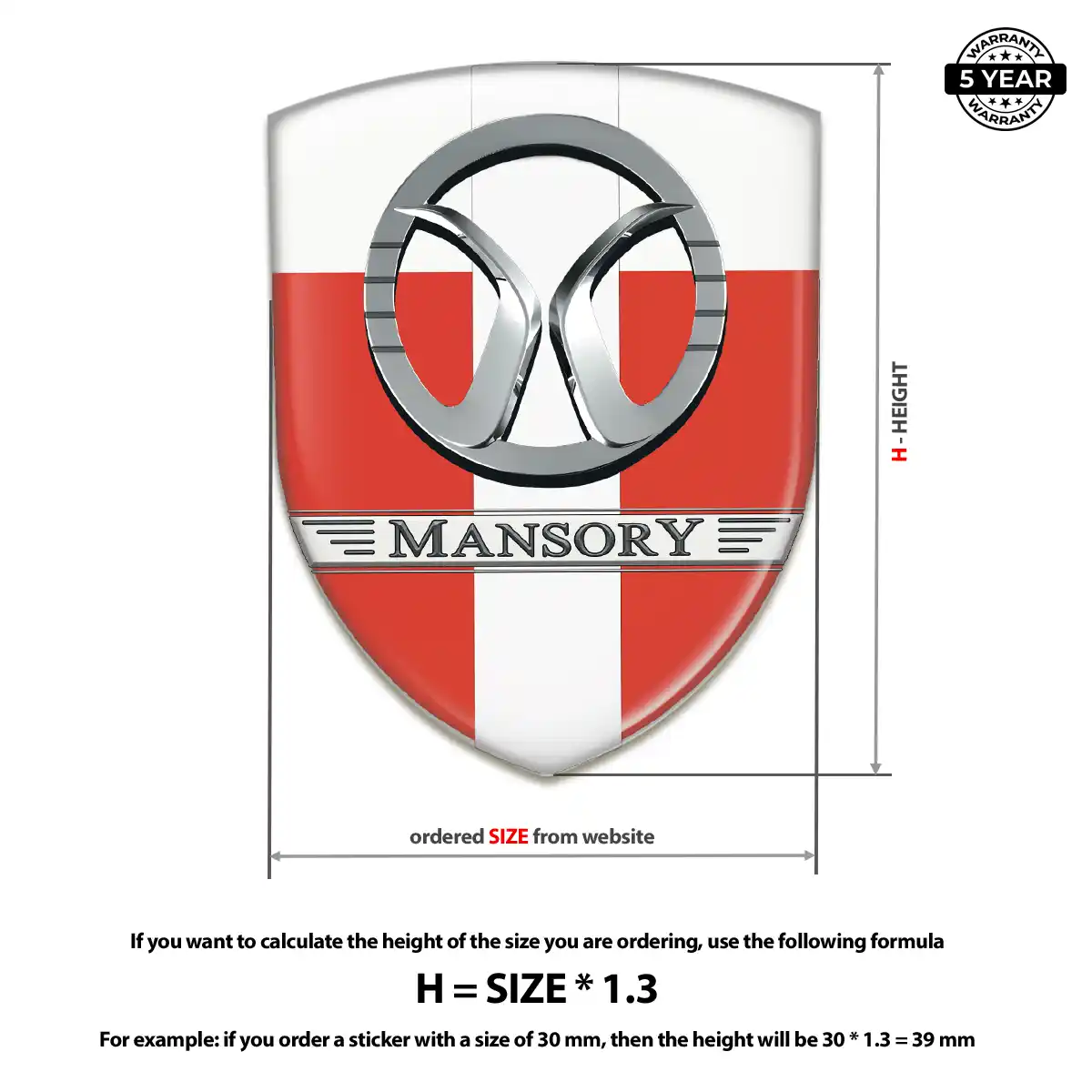 Mansory Resin Emblem Sticker Elite Finish