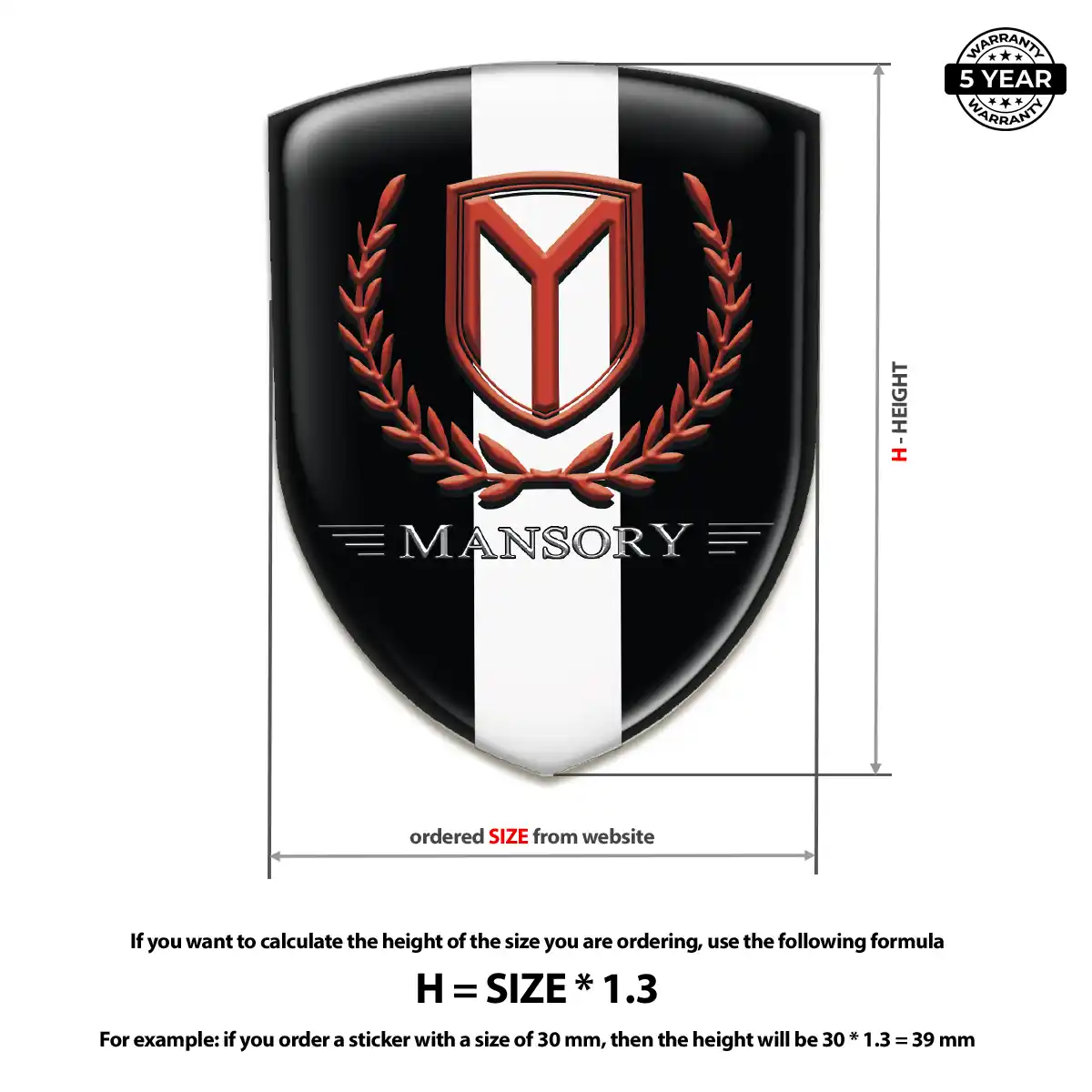 Mansory Resin Emblem Sticker Exclusive Series