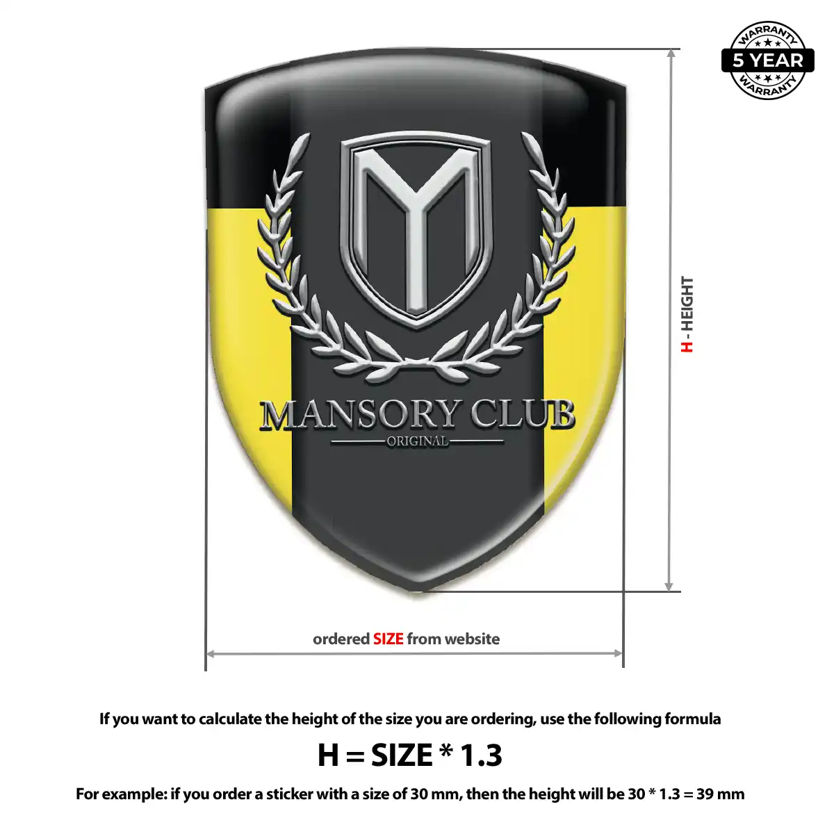 Mansory Resin Emblem Sticker Refined Design