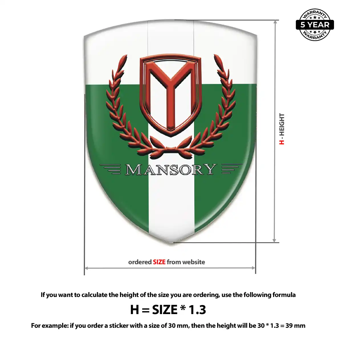 Mansory Self Adhesive Emblem Sticker Exclusive Series