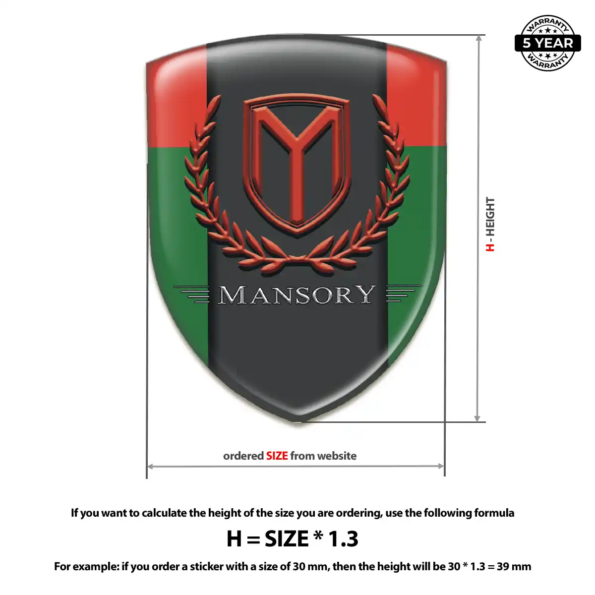 Mansory Self Adhesive Emblem Sticker Opulent Line