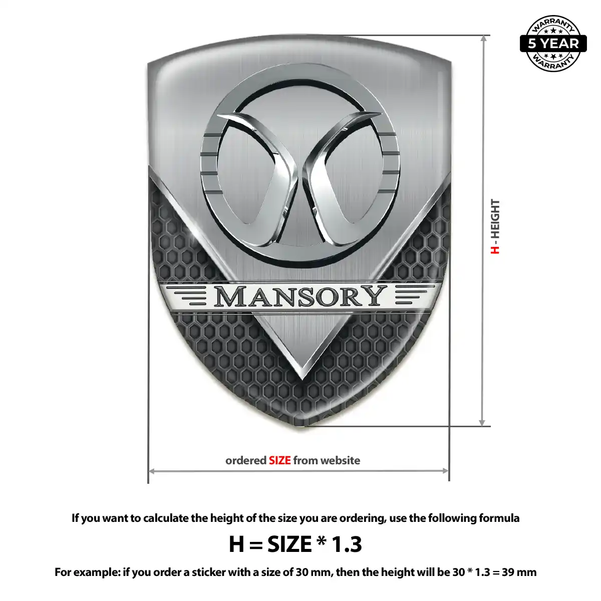 Mansory Silicone Badge Elite Edition