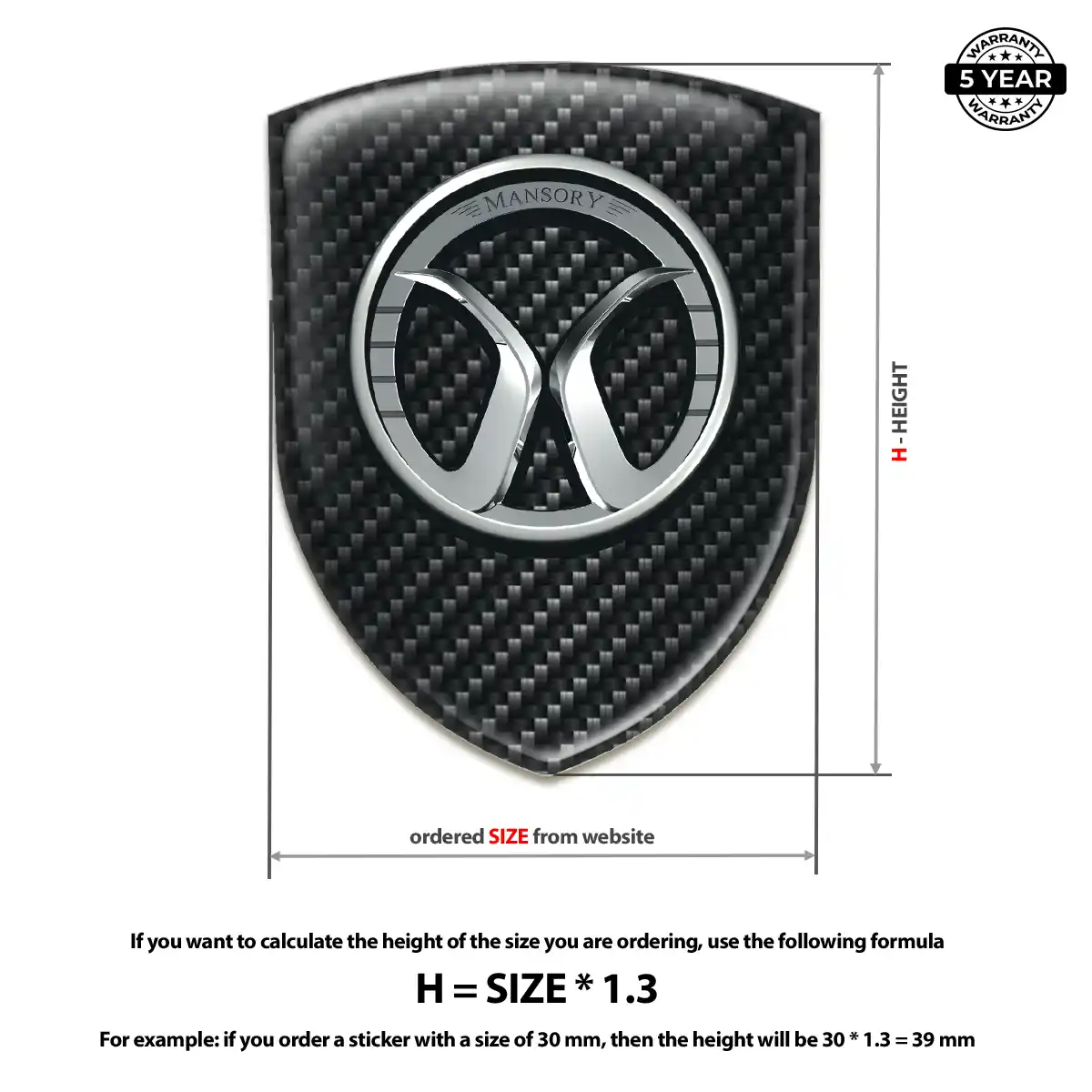 Mansory Silicone Badge Elite Finish