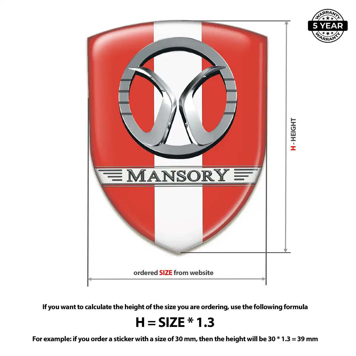 Mansory Silicone Badge Interior Luxe