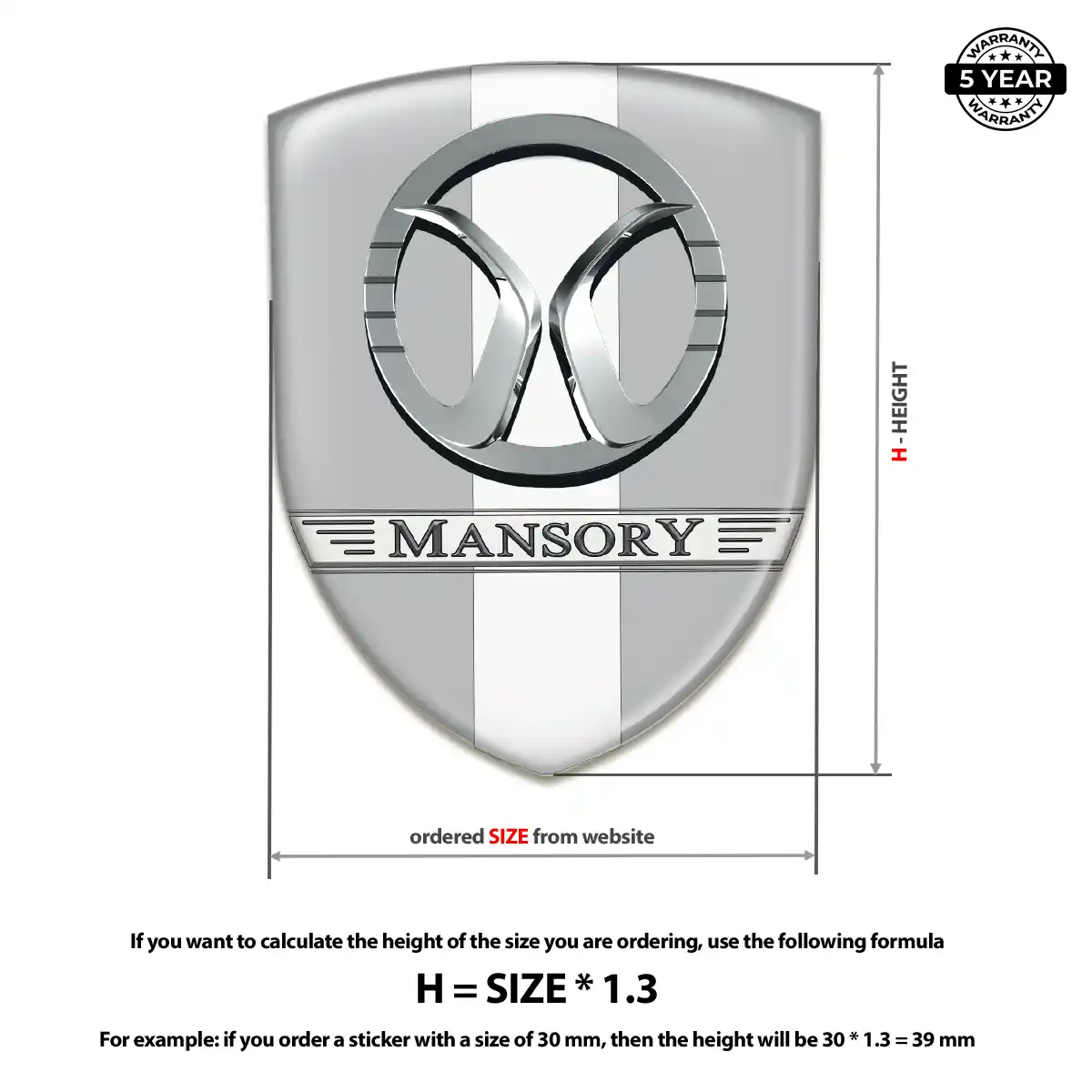 Mansory Silicone Badge Noble Edition